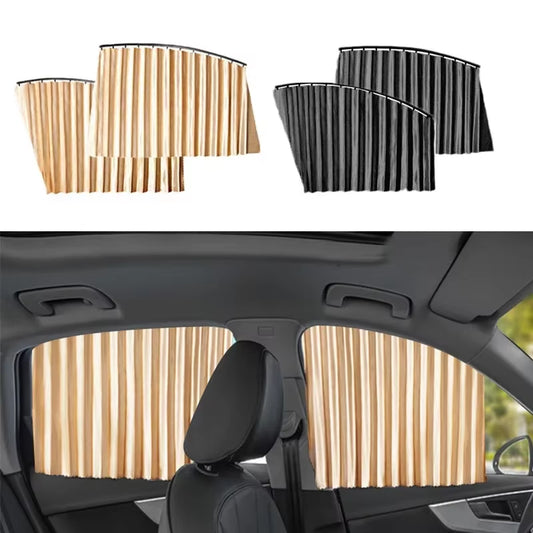 2PCS Magnetic Car Sunshade Window Curtain Auto Window Sun Shade Privacy Sun UV Protection Window Shield Car Interior Accessories